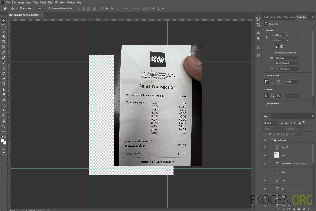 Chèque de paiement du magasin Lego template